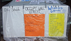 Occupy Wall Street signs